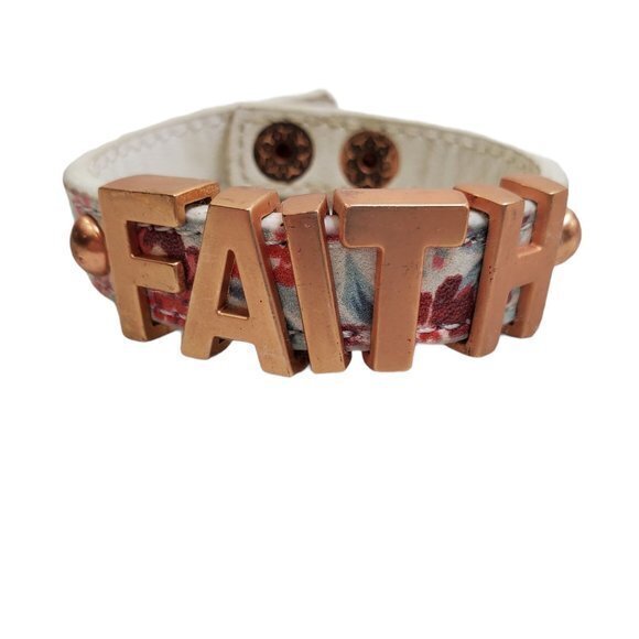 Bcbgeneration Bracelet Faith Cuff Floral Rose Gold 15$